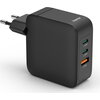 HAMA Бързо зарядно GaN, 2x USB-C, 1x USB-A, PD, 100 W, черно