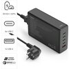 HAMA Зарядна станция 240 W, GaN, Fast Charger, 4 x USB-C, 1 x USB-A, PD