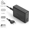 HAMA Зарядна станция 140 W, GaN, Fast Charger, 3 x USB-C, 2 x USB-A, PD