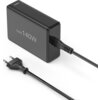 HAMA Зарядна станция 140 W, GaN, Fast Charger, 3 x USB-C, 2 x USB-A, PD