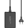 HAMA Зарядна станция 140 W, GaN, Fast Charger, 3 x USB-C, 2 x USB-A, PD