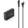 HAMA Зарядна станция 65 W, GaN, Fast Charger, 2 x USB-C, 2 x USB-A, PD