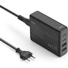 HAMA Зарядна станция 65 W, GaN, Fast Charger, 2 x USB-C, 2 x USB-A, PD