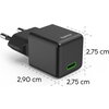 HAMA Бързо мини зарядно 220V, USB-C, PD/Qualcomm, 25 W, черен