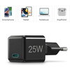 HAMA Бързо мини зарядно 220V, USB-C, PD/Qualcomm, 25 W, черен
