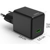 HAMA Бързо мини зарядно GaN, USB-C, PD, 45 W, черно