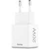HAMA Бързо мини зарядно 1x USB-C, 1x USB-A, PD, 20 W, бяло