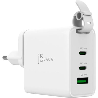 Мрежово зарядно j5create JUP3565CV - 65W USB-C/A