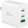 Мрежово зарядно j5create JUP3365E 65W, 3 порта, USB-C, USB-A