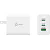 Мрежово зарядно j5create JUP3365E 65W, 3 порта, USB-C, USB-A