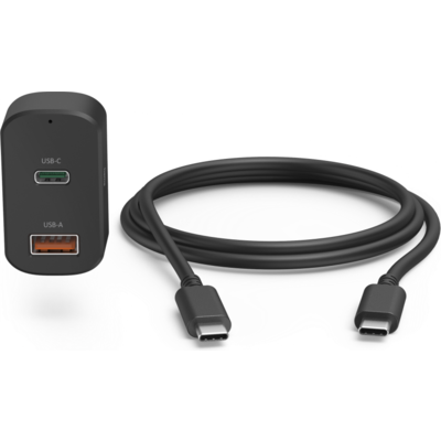 Захранване за лаптоп за кола HAMA, USB-C, (PD), 5-20 V/ 65 W