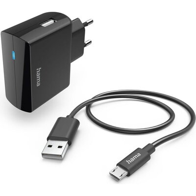 Зарядно у-во с кабел micro USB/220V, 2.4A за смартфони