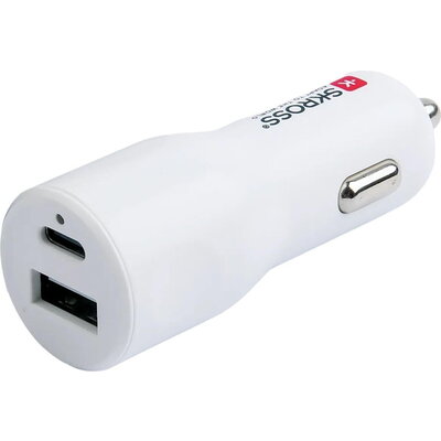 Зарядно за кола SKROSS, USB-A, USB-C, PD, 20W