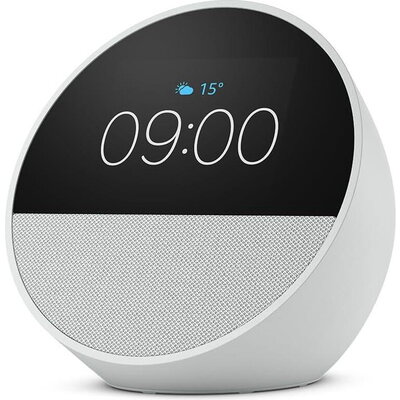 Смарт часовник Amazon Echo Spot 2024, Alexa асистент, Бял