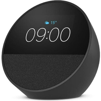 Смарт часовник Amazon Echo Spot 2024, Alexa асистент, Черен