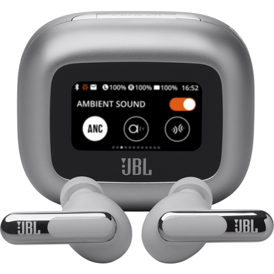 Блутут слушалки-тапи JBL Live Beam 3 - Сребрист