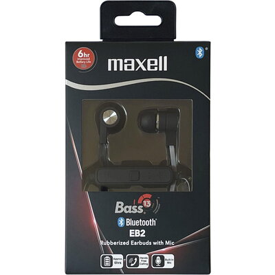 Слушалки с микрофон тапи блутут B13-EB2  BASS 13 черни MAXELL