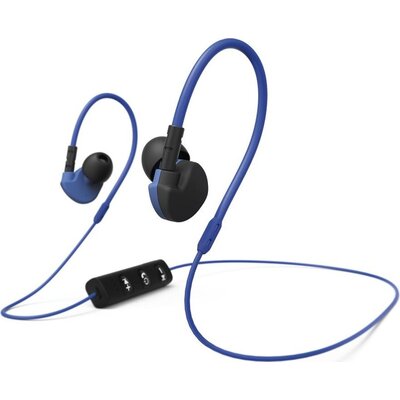 Спортни слушалки HAMA Active BT 177096, In-Ear, Bluetooth, Микрофон, Черен/Син