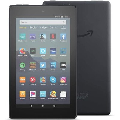 Таблет Amazon Fire 7, Quad-Core 1.3 GHz, 7", 1GB RAM, 16GB, Wi-Fi, Bluetooth, Черен