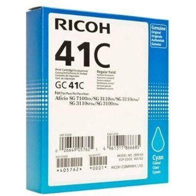 Мастило гел RICOH GC41C, 2200 копия Cyan