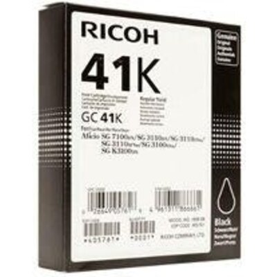 Мастило гел RICOH GC41K, 2500 копия, Черен