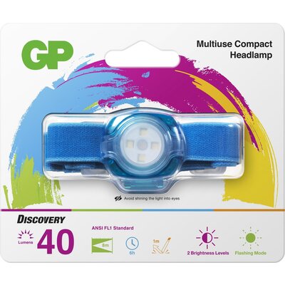Фенер Челник GP BATTERIES CH31, LED KIDS /детски/ 40 лумена, син - GP-F-KIDS-CH31-BLUE