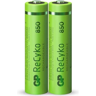 Акумулаторна Батерия GP R03 AAA 850mAh NiMH 85AAAHCE-EB2 RECYKO, 2 бр. в опаковка