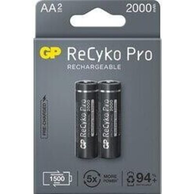 Акумулаторна Батерия GP R6 AA 2100mAh RECYKO + PRO 210AAHCB-EB2 NiMH /до 1500 цикъла/  2 бр. в опаковка GP