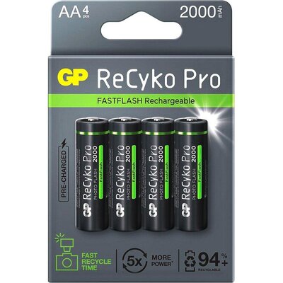 Акумулаторна Батерия GP R6 AA 2000mAh ReCyko Pro Photoflash - 4 бр. в опаковка