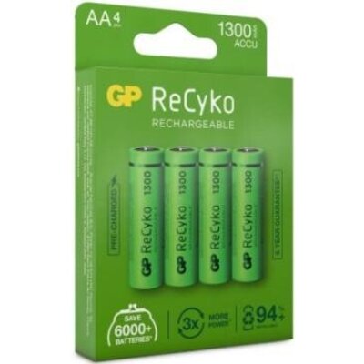 Акумулаторна Батерия R6 AA 130AAHC-EB4 1300mAh NiMH 4 бр. в опаковка GP