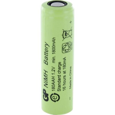 Акумулаторна Батерия R6 AA 180AAH-B  1800mAh NiMH 1 бр. BULK  Industrial GP - GP-BR-R6-1800-BULK