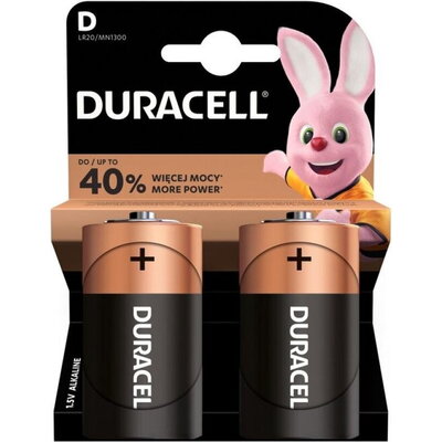 Алкална батерия DURACELL LR20 D /2 бр. в опаковка/ 1.5V