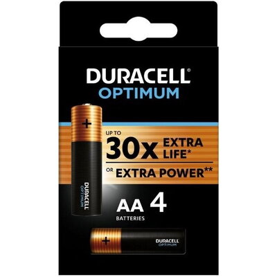 Алкална батерия DURACELL OPTIMUM LR6 /4 бр. в блистер/ 1.5V