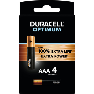 Алкална батерия DURACELL OPTIMUM  MX2400 LR03 AAA /4 бр. в блистер/ 1.5V