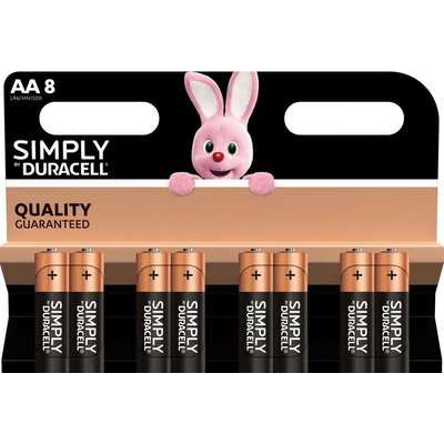 Алкална батерия LR6 AA  8pk блистер SIMPLY MN1500   DURACELL