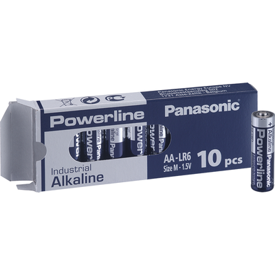 Алкални батерии индустриални LR6 AA 1,5V 10PK INDUSTRIAL Powerline  PANASONIC