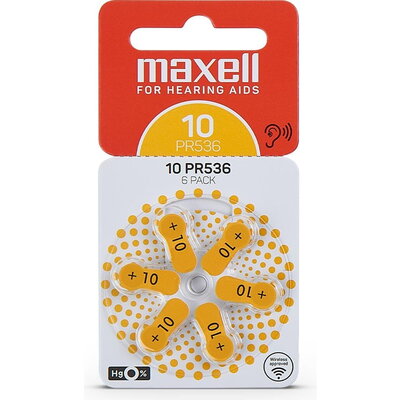 Батерия цинково въздушна GP ZA10 6 бр. бутонни за слухов апарат в блистер