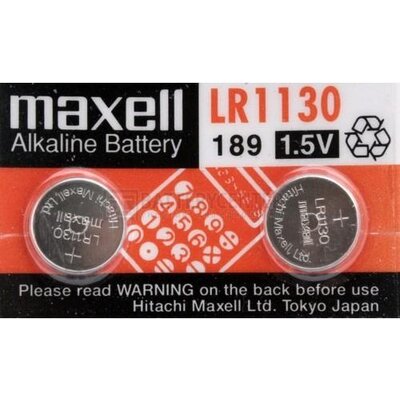 Бутонна алкална батерия LR-1130 /2 бр. в опаковка/ 1.55V MAXELL - ML-BA-LR-1130
