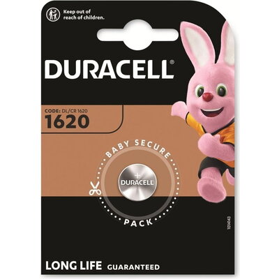 Бутонна батерия DURACELL CR-1620, 3V, Литиева