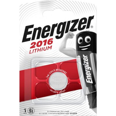 Бутонна батерия литиева ENERGIZER CR2016, 3V, 1 бр. в блистер