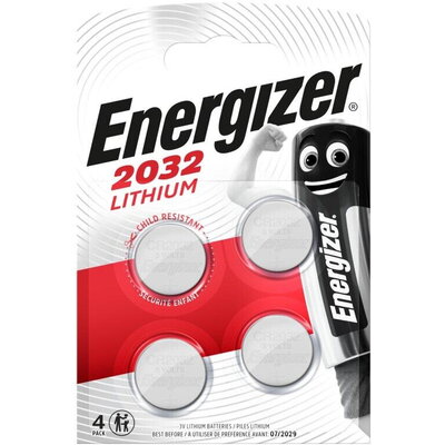 Бутонна батерия литиева ENERGIZER CR2032. 3V, 4pk блистер