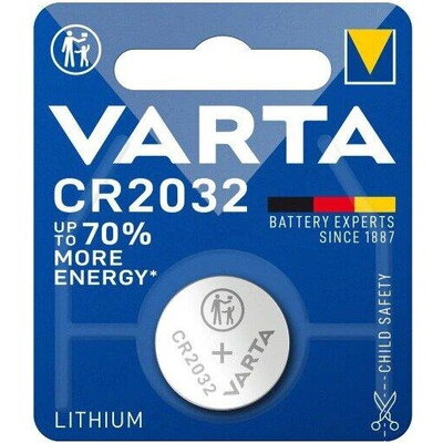 Бутонна батерия литиева GP CR2032 3V  1 бр. в блистер VARTA