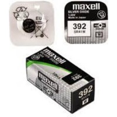 Бутонна батерия сребърна MAXELL SR41 SW /384/ AG3