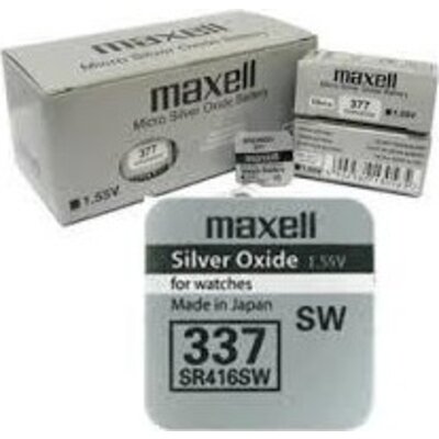 Бутонна батерия сребърна MAXELL SR-416 SW 1.55V /337/   1.55V - ML-BS-SR-416-SW