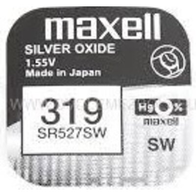 Бутонна батерия сребърна MAXELL SR-527 SW 1.55V /319/  1.55V - ML-BS-SR-527-SW