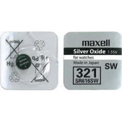 Бутонна батерия сребърна MAXELL SR-616 SW /321/  1.55V - ML-BS-SR-616-SW