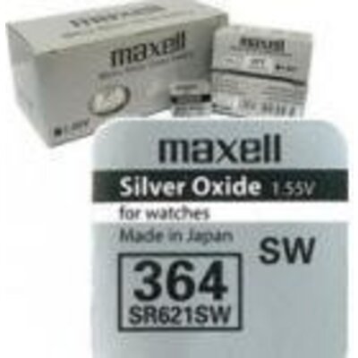 Бутонна батерия сребърна MAXELL SR621SW /364/AG1/