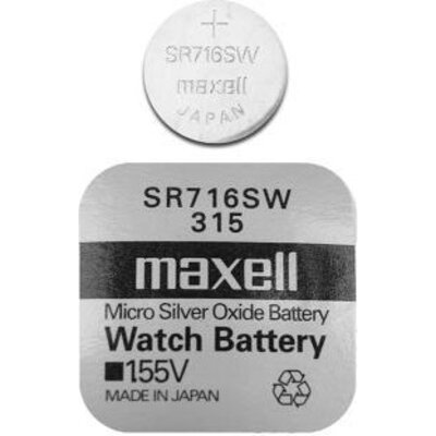 Бутонна батерия сребърна MAXELL SR-716 SW 1.55V /315/ - ML-BS-SR-716-SW