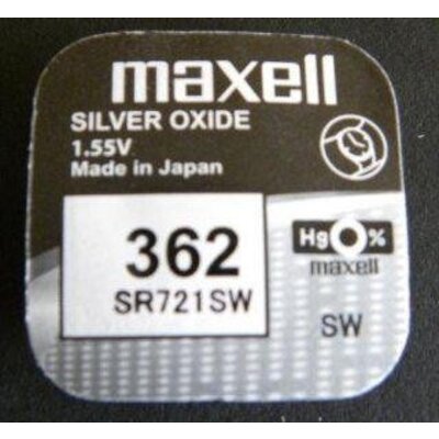 Бутонна батерия сребърна MAXELL SR-721 SW  AG11/362/ 1.55V - ML-BS-SR-721-SW
