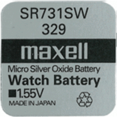 Бутонна батерия сребърна MAXELL SR-731 SW / 329/, 1.55V - ML-BS-SR-731-SW